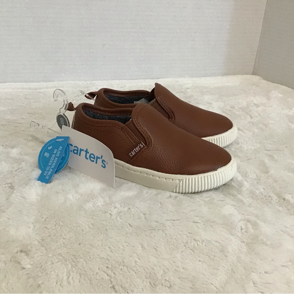 Carter’s Toddler Size 8 Ricky Slip On Shoe Brown Nwt